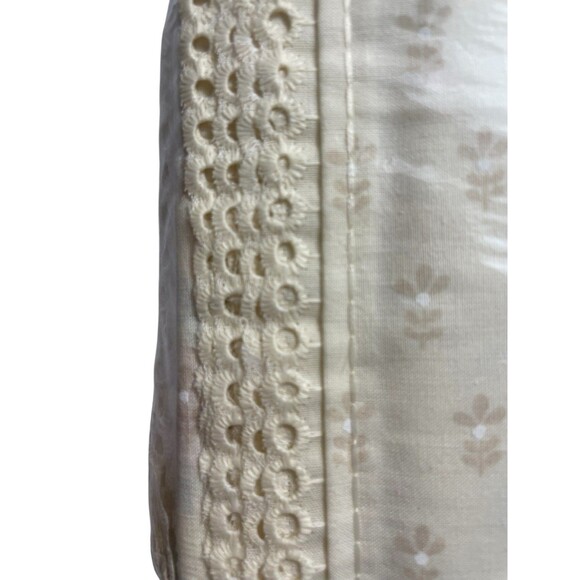 Vintage Fieldcrest Maidstone Cottage Rose Eyelet King Pillowcase Set 1980s New - Picture 3 of 7